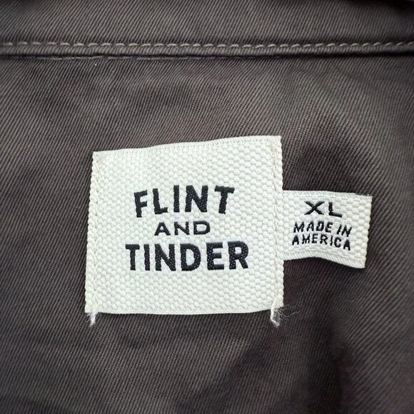 Flint And Tinder Flight Jacket Mens XL Green Olive Full Zip Lightweight Casual
